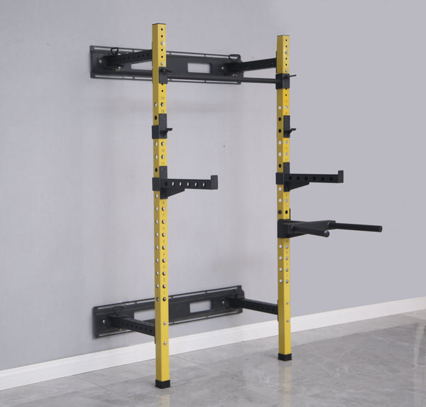 Gym; Home Gym; Garage Gym; Sports; Workout; Exercise; Exercise Equipment; Fitness; Health; Strength & Conditioning; Strength Training; Wall Mount; Power Rack; Wall Mounted Power Rack; Spotter Arms; Y Dip Bar