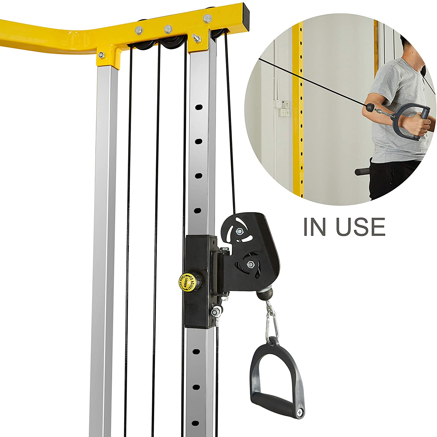 Gym; Home Gym; Garage Gym; Sports; Workout; Exercise; Exercise Equipment; Fitness; Attachments; Power Cage; Power Rack; Cable Machine; Cable Attachments; Cable Crossover Attachment
