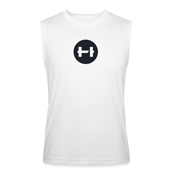 Exercise; Fitness; Sports; Hulkfit; Merch; Shirt; Men’s Performance Sleeveless Shirt - white