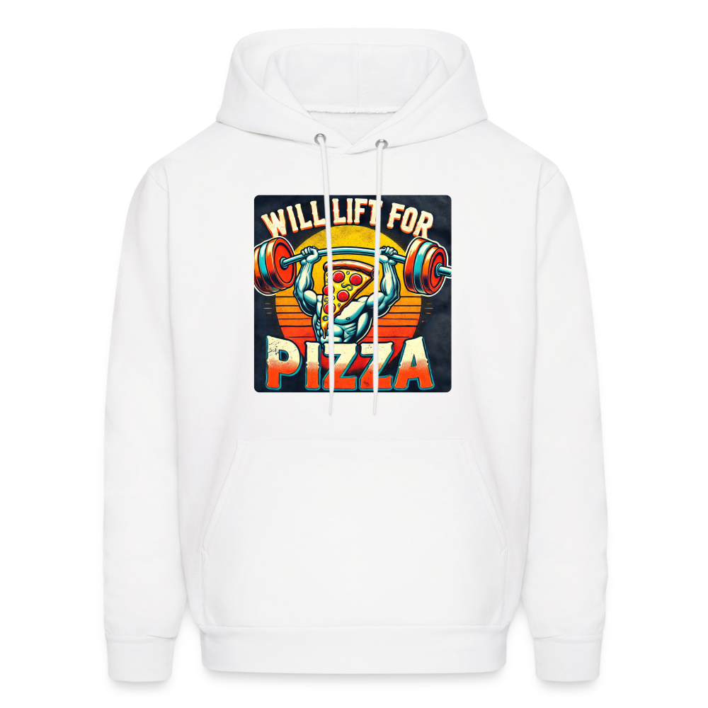 Will Lift for Pizza Hoodie - white