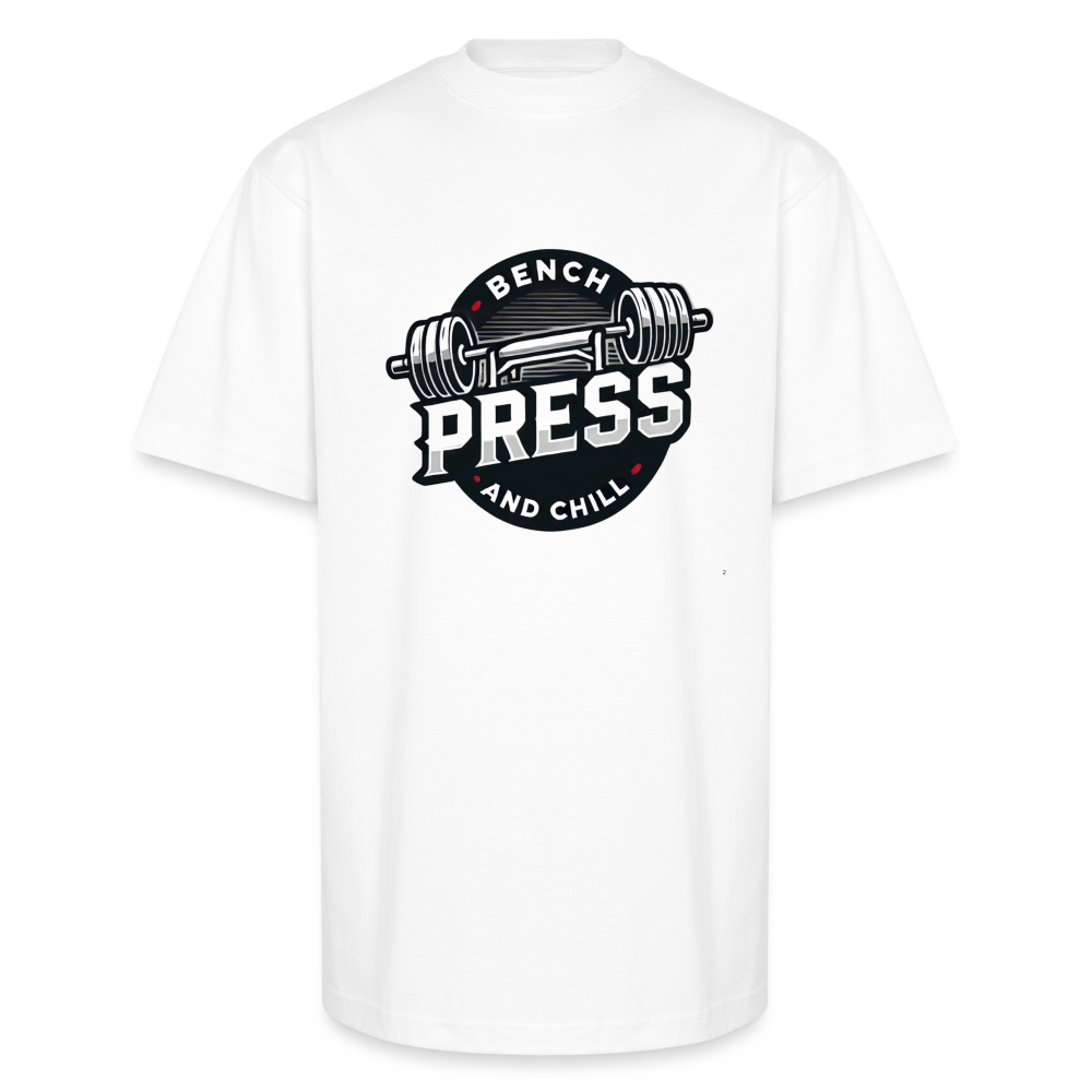 Bench Press and Chill Oversized Heavyweight Tee - white