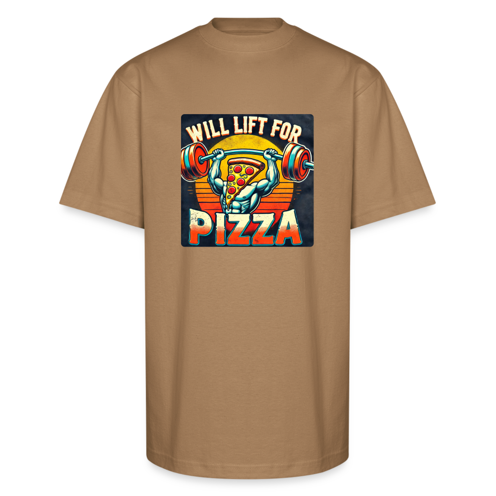 Will Lift for Pizza Oversized Heavyweight Tee - khaki