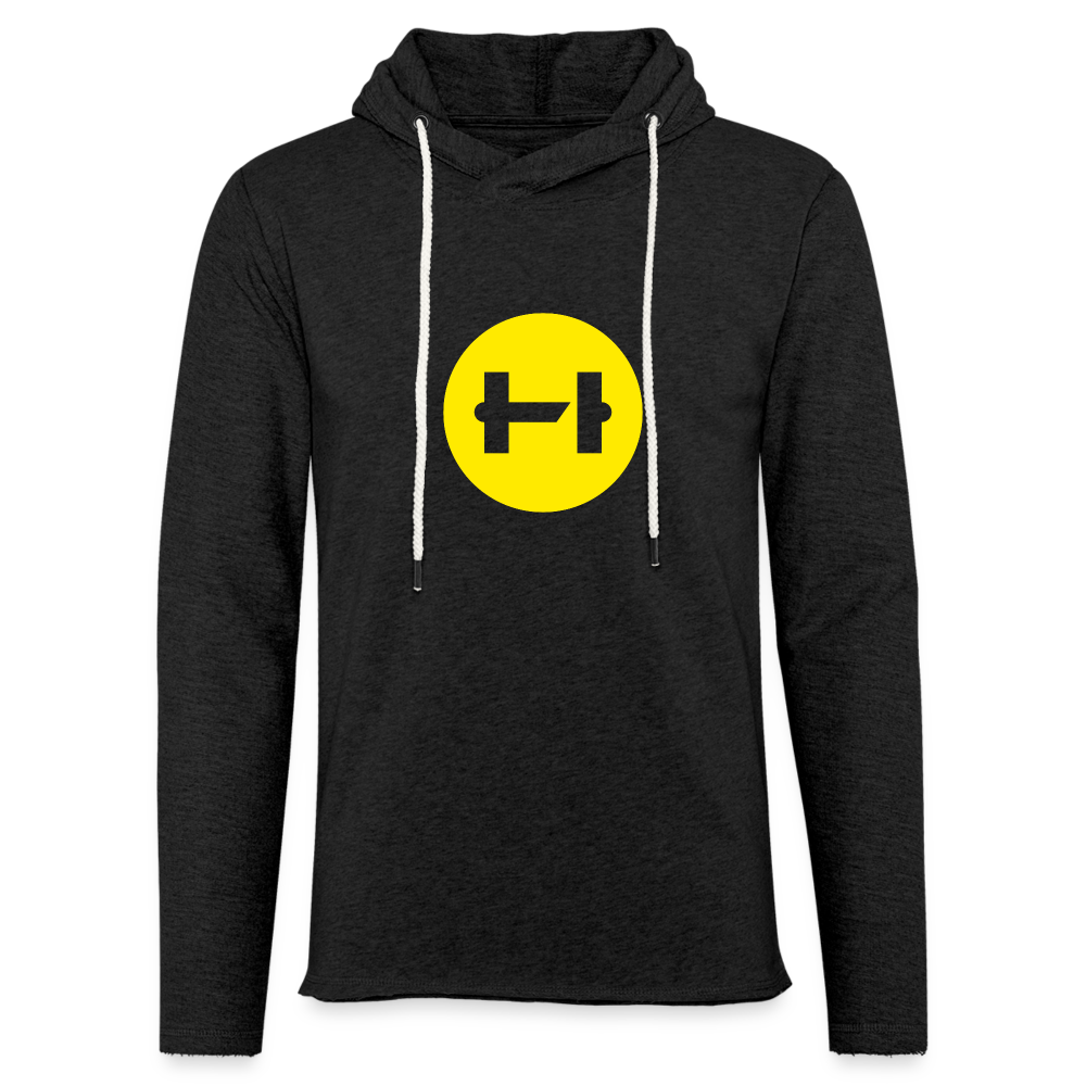 Unisex Lightweight Terry Hoodie - charcoal grey