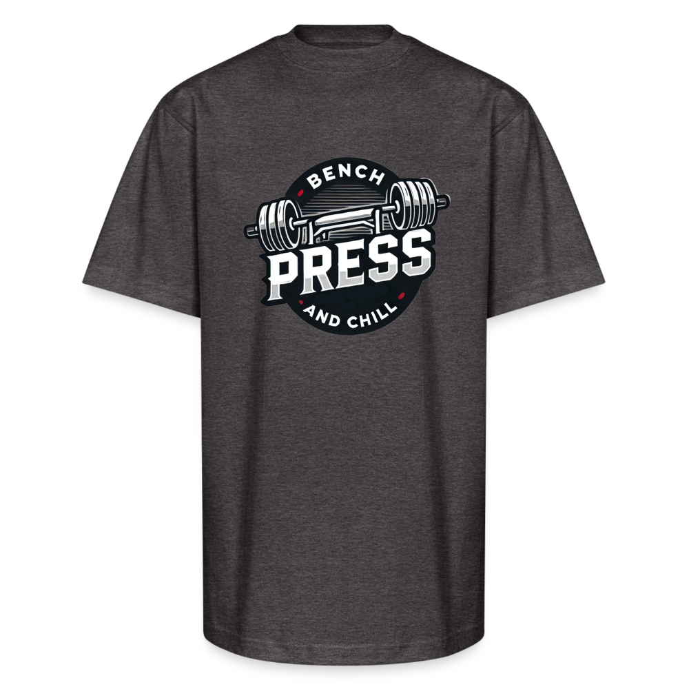 Bench Press and Chill Oversized Heavyweight Tee - charcoal grey