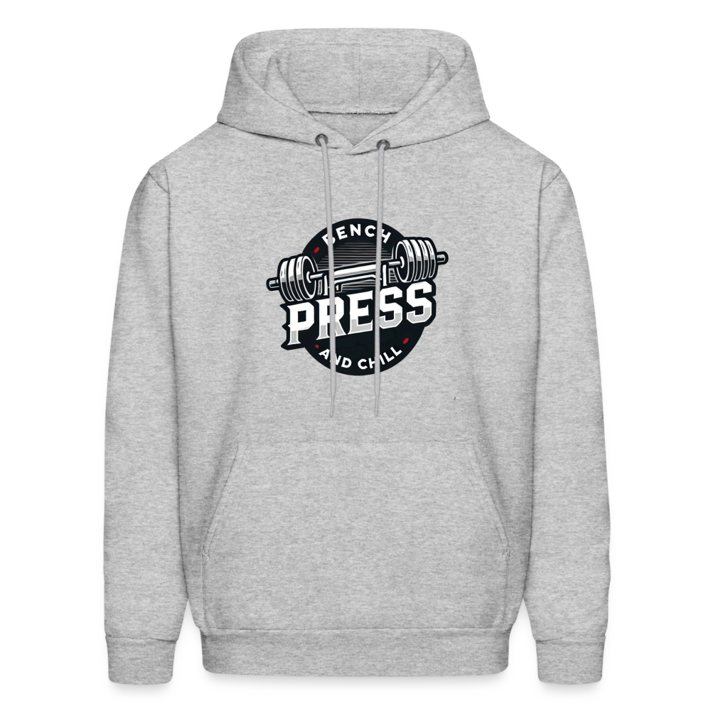 Bench Press and Chill Hoodie - heather gray