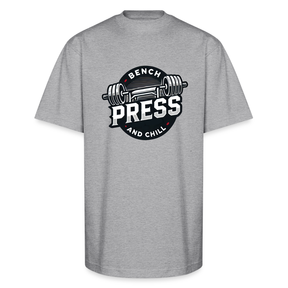 Bench Press and Chill Oversized Heavyweight Tee - heather gray