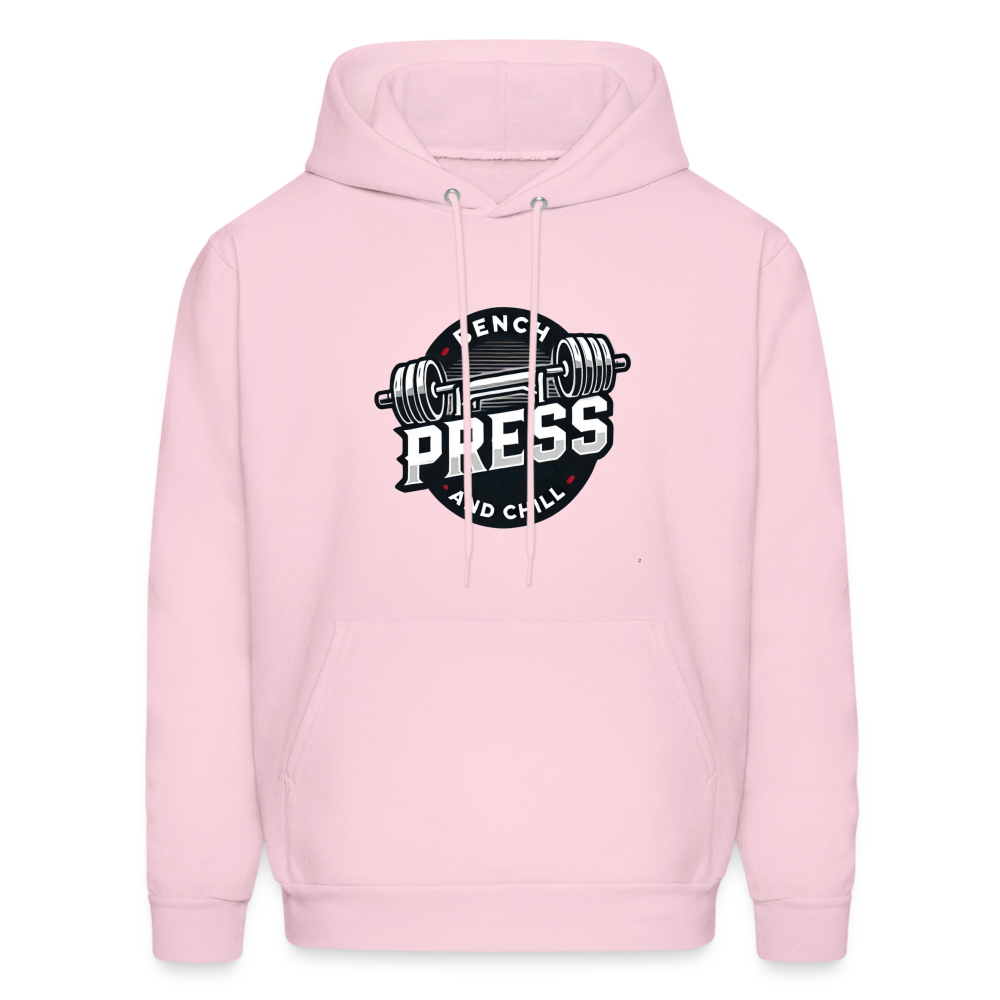 Bench Press and Chill Hoodie - pale pink